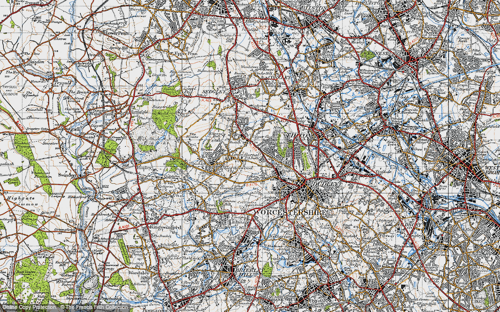 Old Map of Lower Gornal, 1946 in 1946