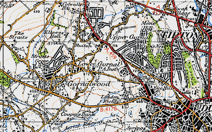 Old map of Lower Gornal in 1946
