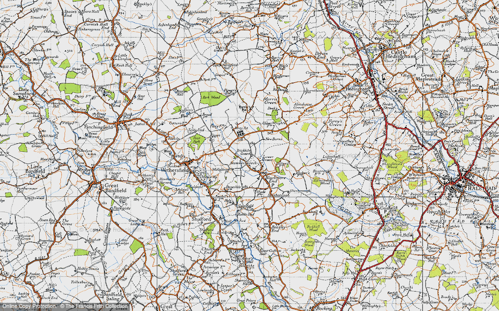 Old Map of Lower Green, 1945 in 1945