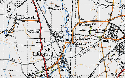 Old map of Lower Green in 1946