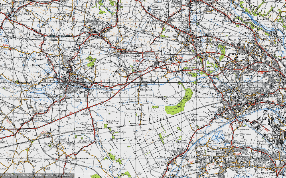 Old Map of Lower Green, 1947 in 1947