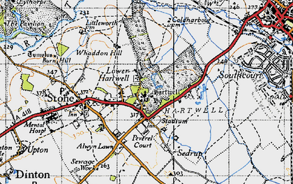 Old map of Lower Hartwell in 1946