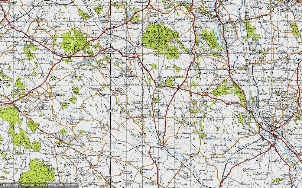 Old Map of Lower Hatton, 1946 in 1946
