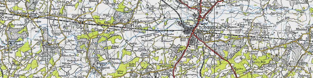 Old map of Lower Haysden in 1946