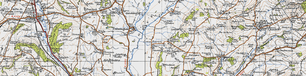 Old map of Lower Hayton in 1947