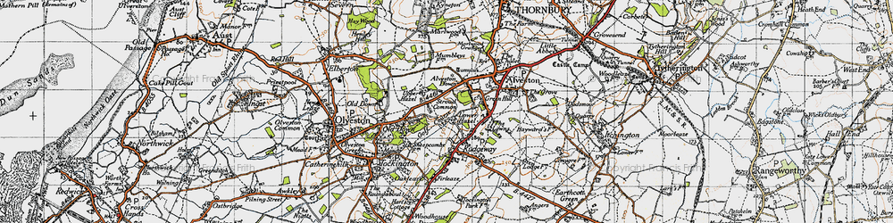 Old map of Lower Hazel in 1946