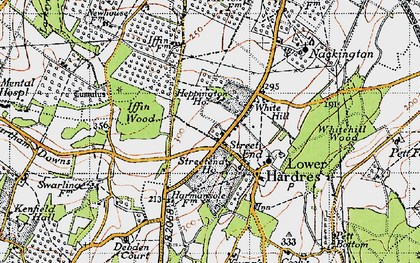 Old map of Lower Heppington in 1947