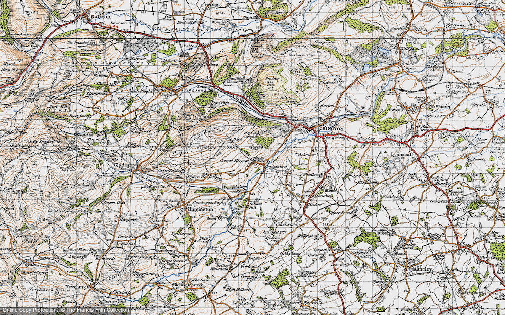 Old Map of Lower Hergest, 1947 in 1947