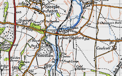 Old map of Lower Heyford in 1946