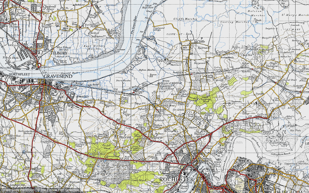Old Map of Lower Higham, 1946 in 1946