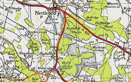Old map of Lower Highmoor in 1947