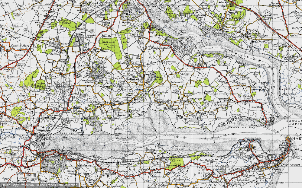 Old Map of Lower Holbrook, 1946 in 1946