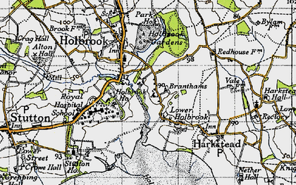 Old map of Holbrook Gardens in 1946