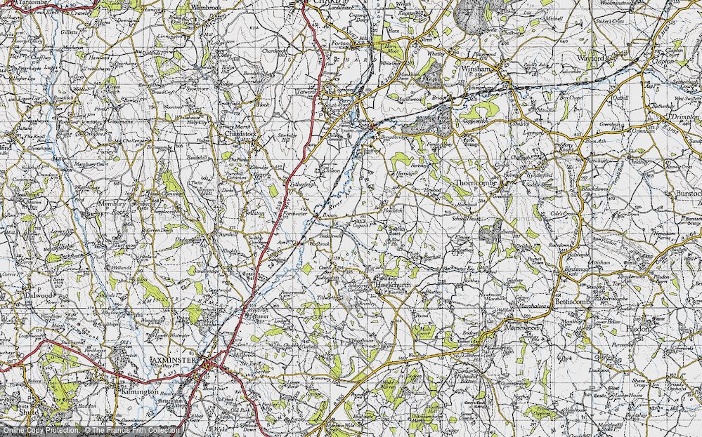 Old Map of Lower Holditch, 1945 in 1945
