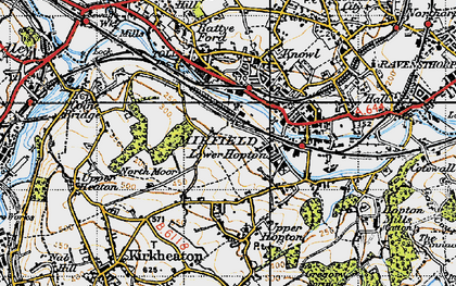 Old map of Lower Hopton in 1947