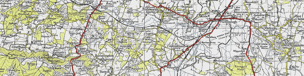 Old map of Lower Horncroft in 1940