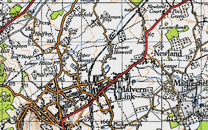 Old map of Lower Howsell in 1947