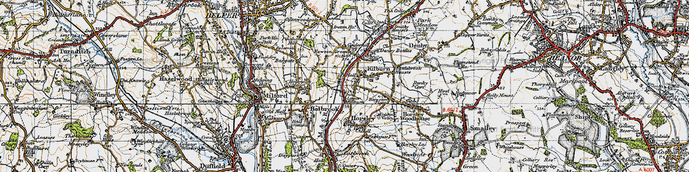 Old map of Lower Kilburn in 1946