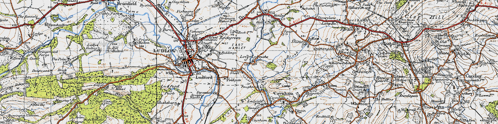 Old map of Lower Ledwyche in 1947