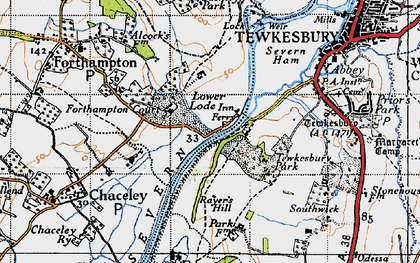 Old map of Lower Lode in 1947