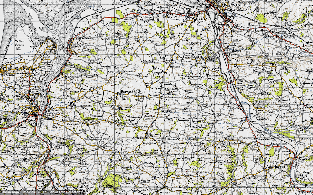 Old Map of Lower Lovacott, 1946 in 1946
