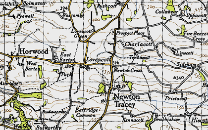 Old map of Lower Lovacott in 1946
