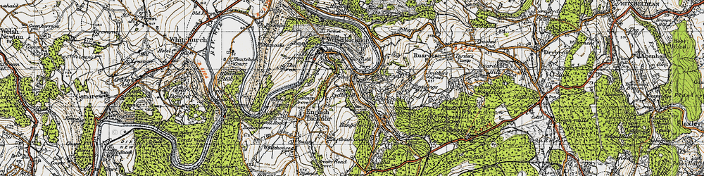 Old map of Lower Lydbrook in 1947