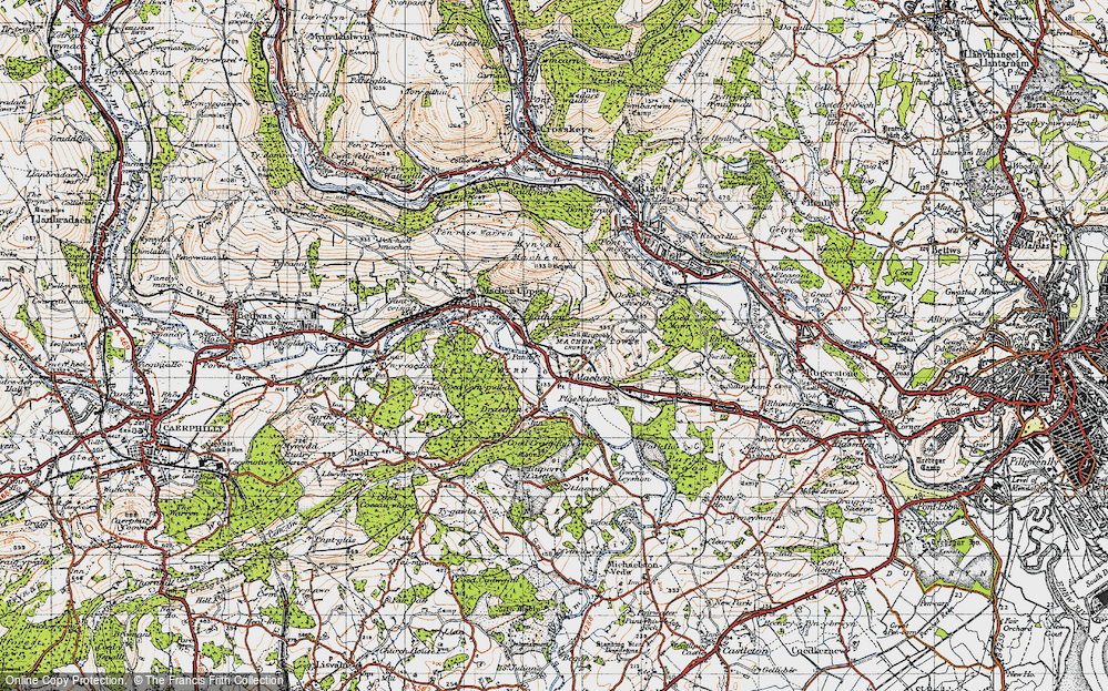 Old Map of Lower Machen, 1947 in 1947
