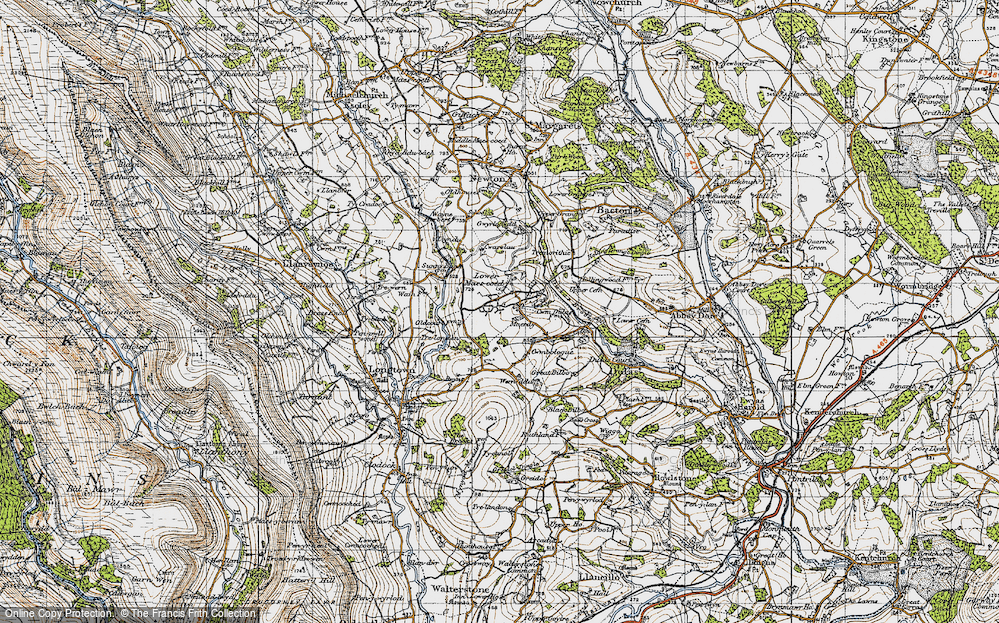 Old Map of Lower Maes-coed, 1947 in 1947