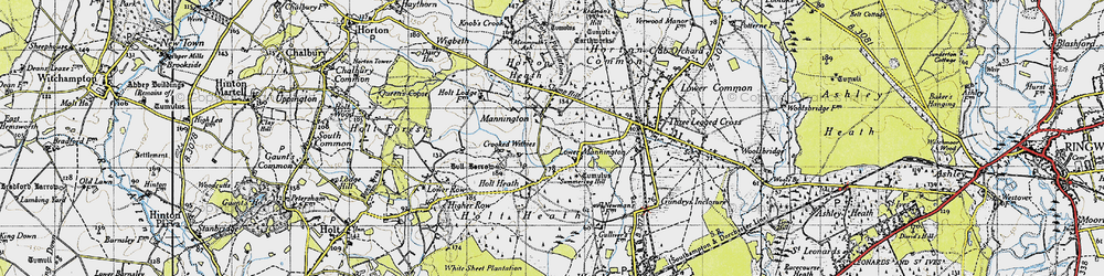 Old map of Lower Mannington in 1940