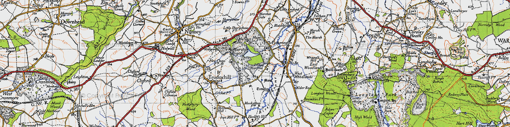 Old map of Lower Marston in 1946