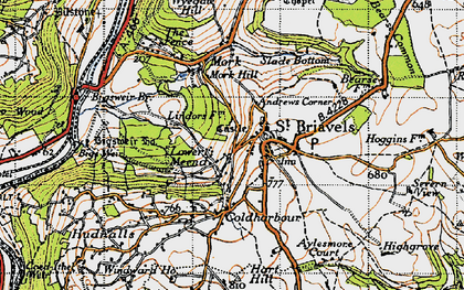 Old map of Lower Meend in 1946