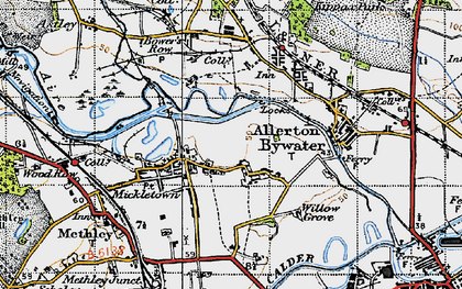 Old map of Lower Mickletown in 1947