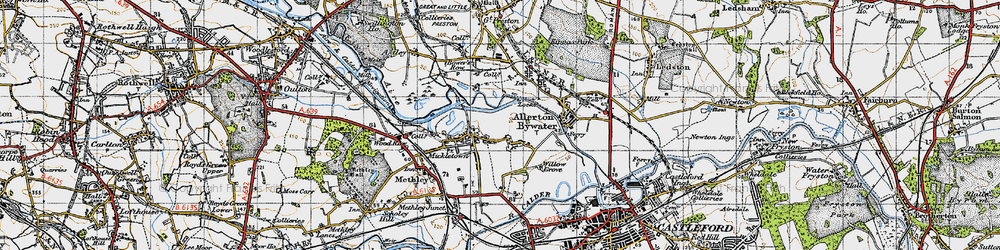 Old map of Lower Mickletown in 1947