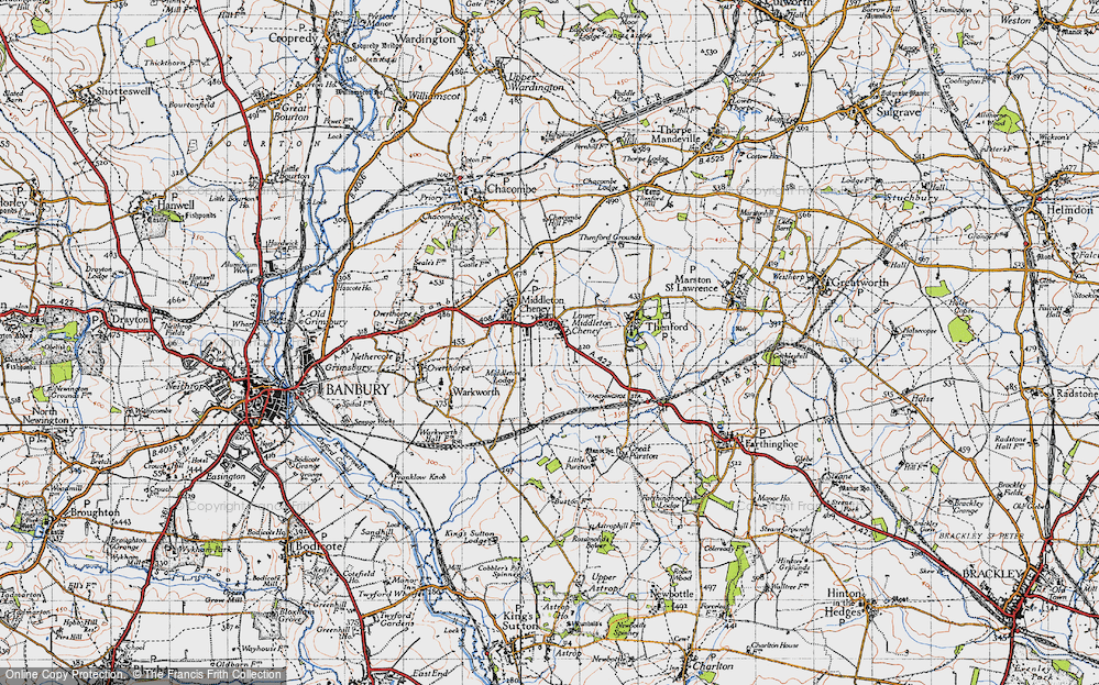 Old Map of Lower Middleton Cheney, 1946 in 1946