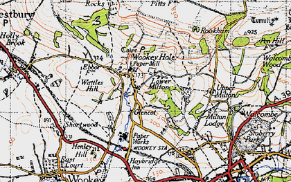 Old map of Lower Milton in 1946