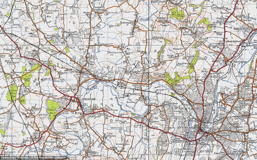 Old Map of Lower Moor, 1946 in 1946