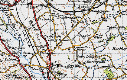Old map of Lower Mountain in 1947