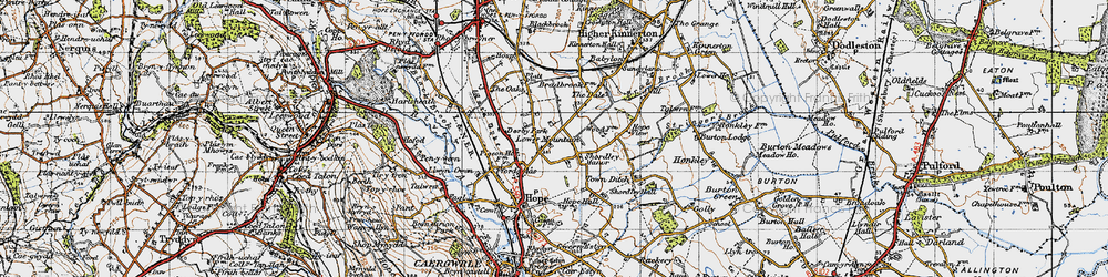 Old map of Lower Mountain in 1947