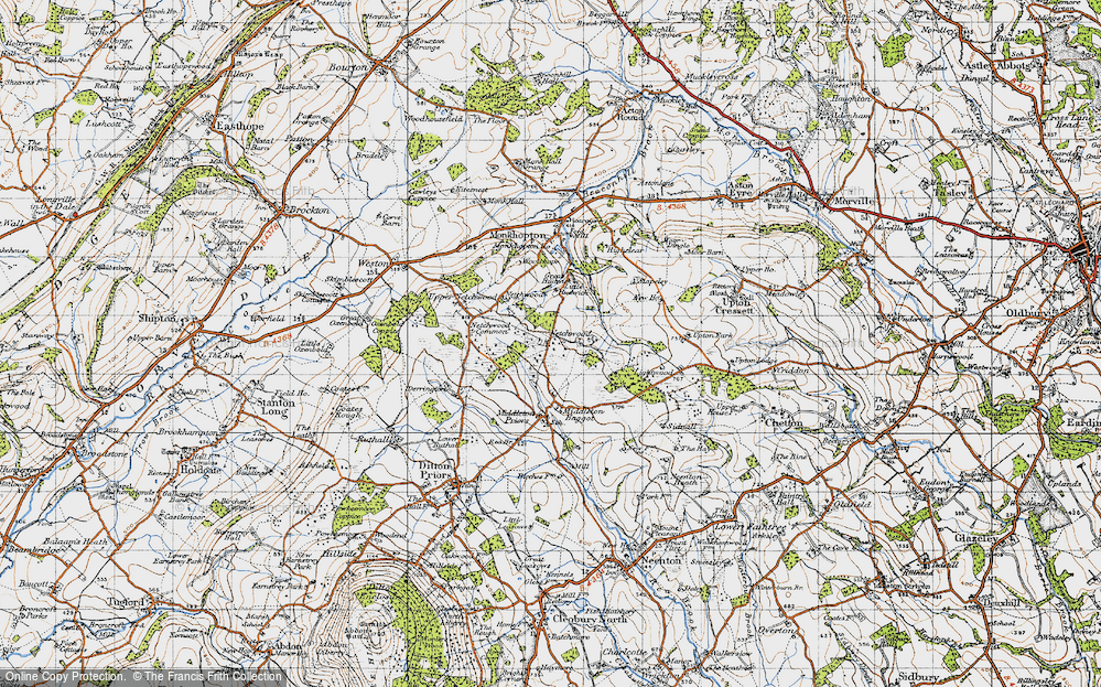 Old Map of Lower Netchwood, 1947 in 1947