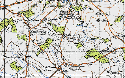 Old map of Lower Netchwood in 1947