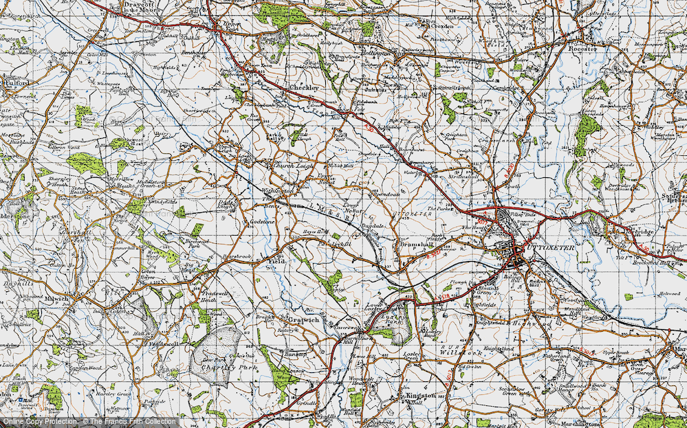 Old Map of Lower Nobut, 1946 in 1946
