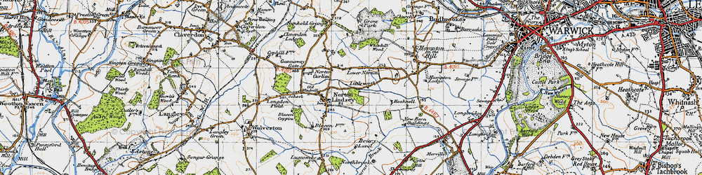 Old map of Lower Norton in 1947