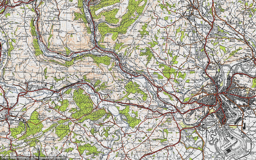Old Map of Lower Ochrwyth, 1947 in 1947