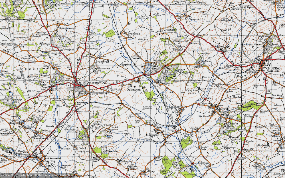 Old Map of Lower Oddington, 1946 in 1946