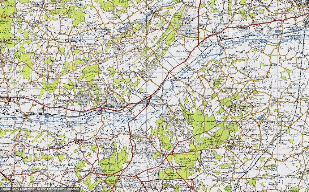 Old Map of Lower Padworth, 1945 in 1945