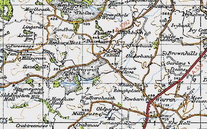 Old map of Lower Pexhill in 1947