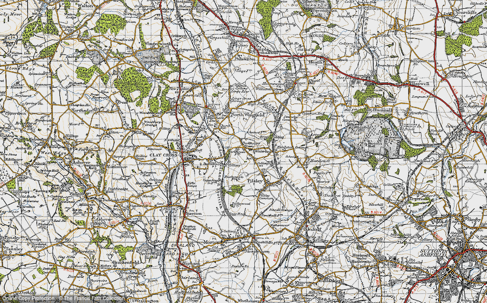 Old Map of Lower Pilsley, 1947 in 1947