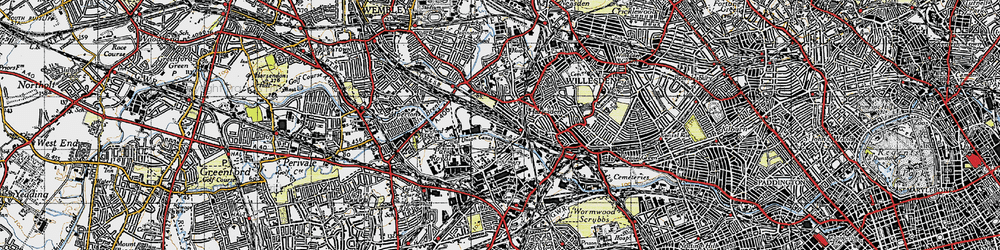 Old map of Lower Place in 1945