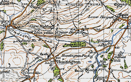Old map of Lower Rabber in 1947